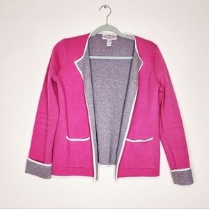 Oliver by Escio Fuchsia Pink & Gray Sweater Blazer S
